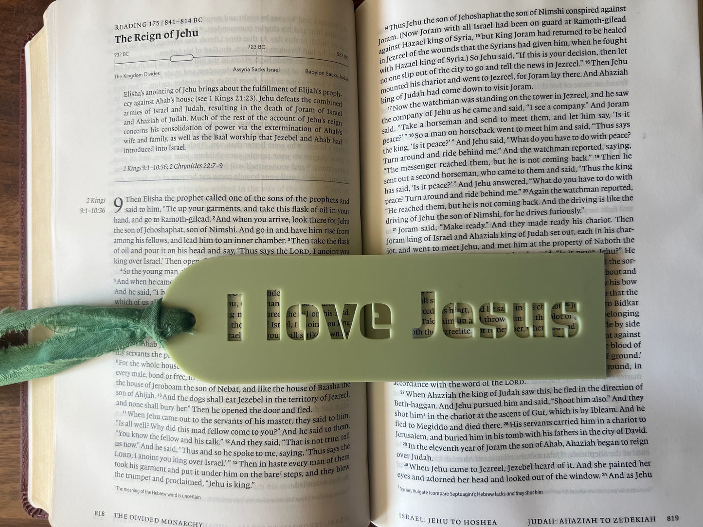 Sons & Daughters I Love Jesus bookmark with Christian design and inspirational message, ideal for marking pages in a Bible or book.