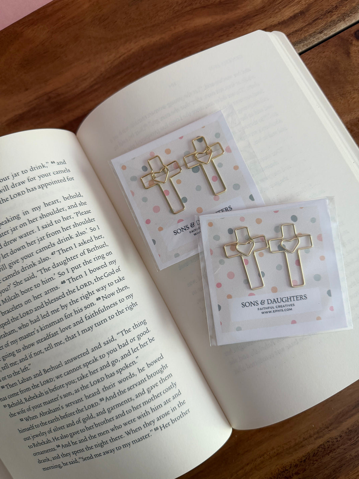 Cross & heart paperclips