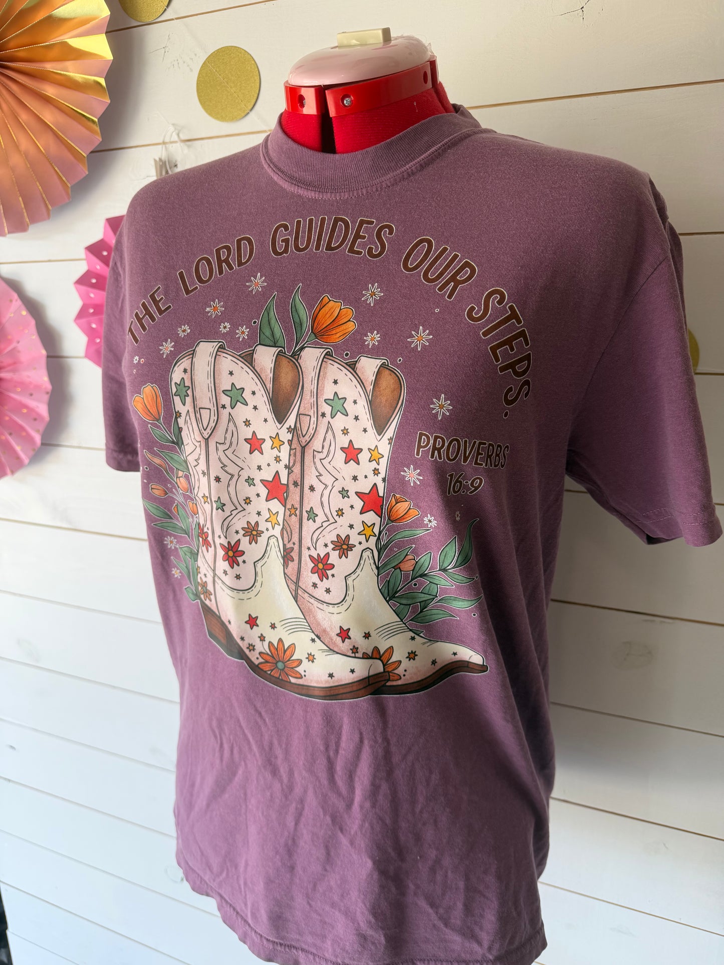 Comfort Colors Cowgirl T-Shirt Proverbs 16:9