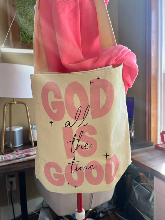 Sons & Daughters God Is Good hobo bag with printed design, soft brown leather and adjustable strap for casual style.
