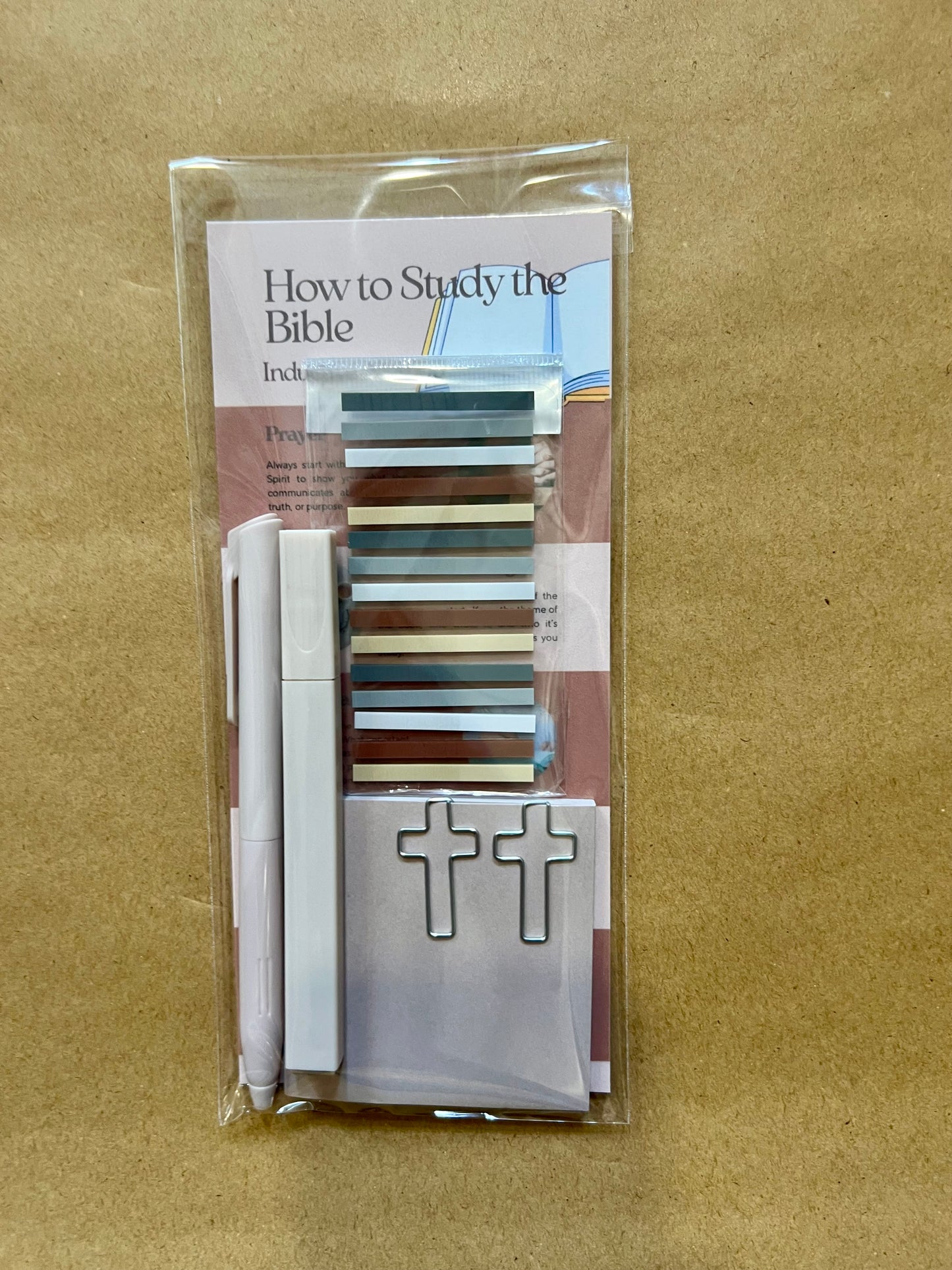 Sons & Daughters inductive Bible study kit with stationery including notebooks, pens, and highlighting tools for in-depth Bible reading
