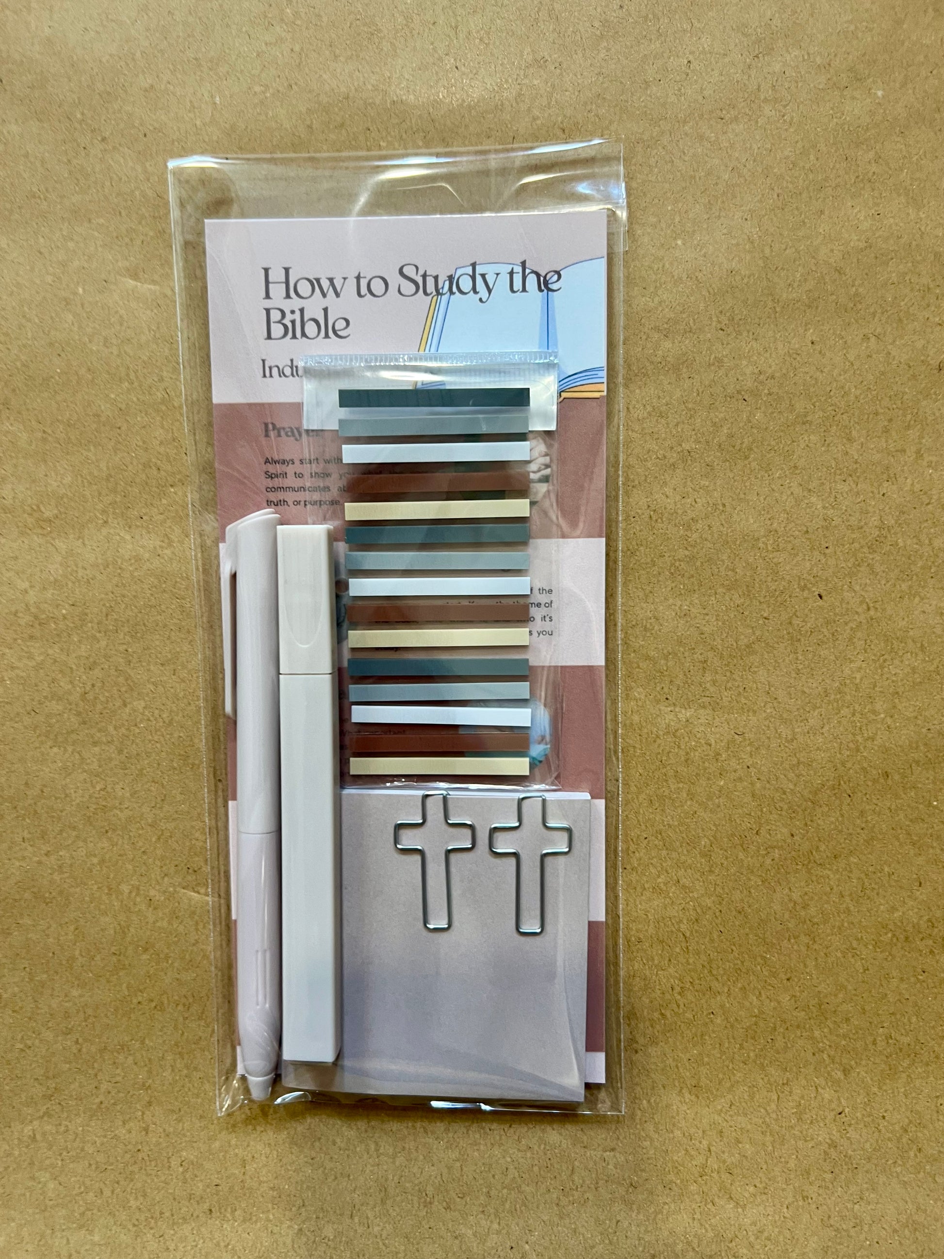 Sons & Daughters inductive Bible study kit with stationery including notebooks, pens, and highlighting tools for in-depth Bible reading
