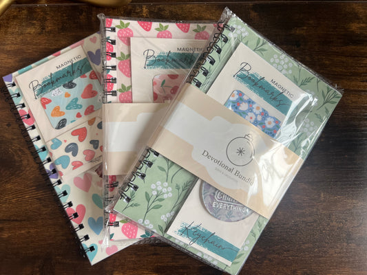 Sons & Daughters devotional bundle with books and religious materials arranged together, ideal for spiritual reflection.