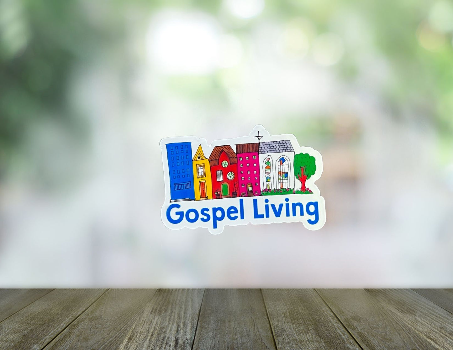 Gospel Living book by Sons & Daughters, featuring a colorful cover with religious-themed illustrations and inspiring text.