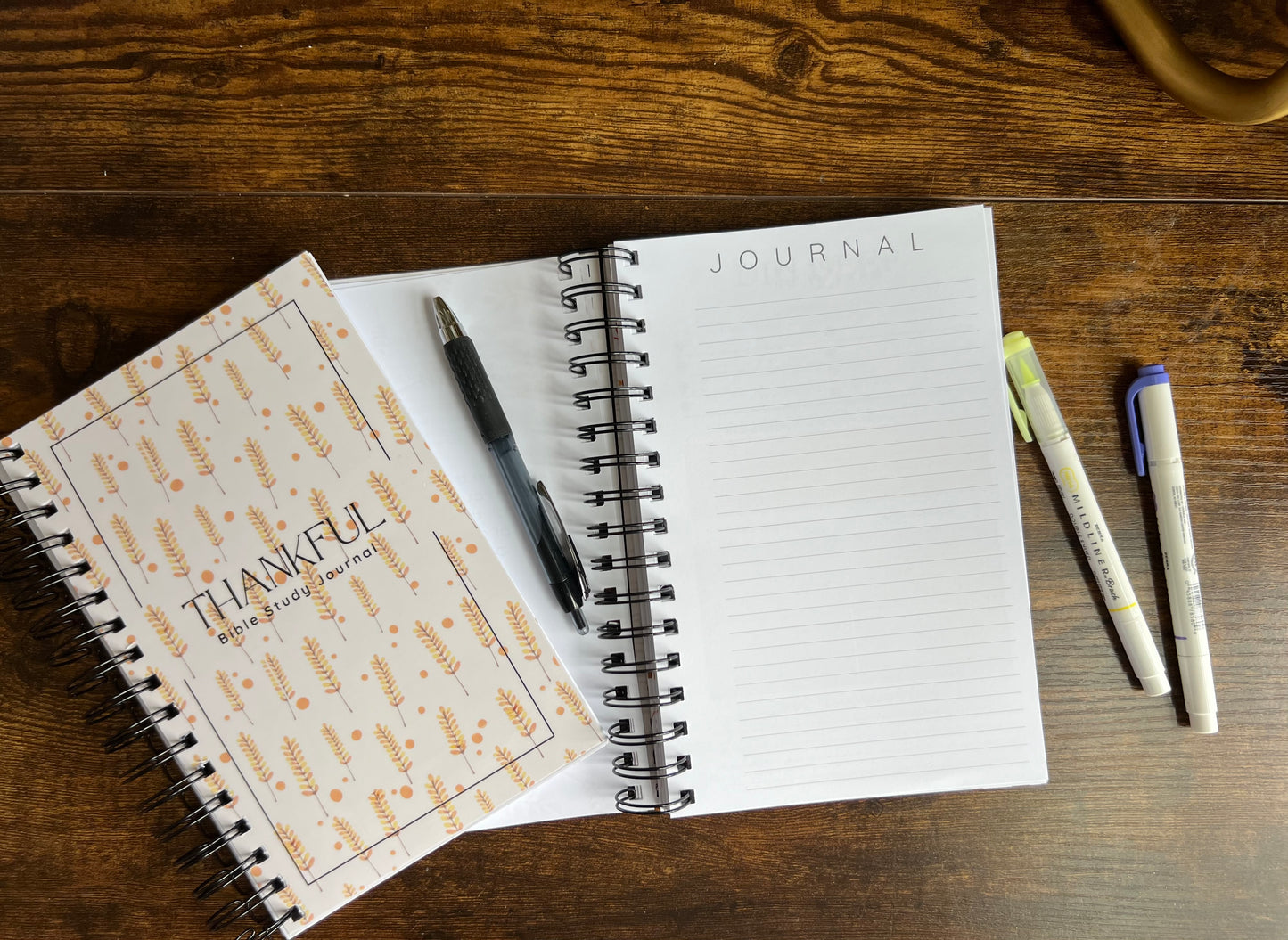Thankful Bible study journal spiral edition by Sons & Daughters, featuring a hardcover with decorative cover design.
