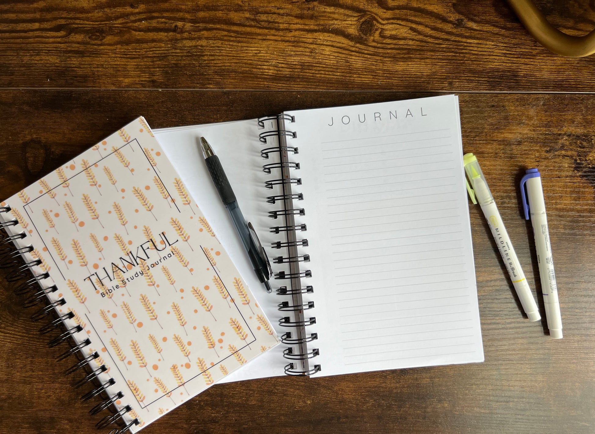 Thankful Bible study journal spiral edition by Sons & Daughters, featuring a hardcover with decorative cover design.