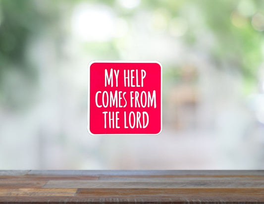 Cover of "My Help Comes from the Lord" book by Sons & Daughters with religious text design on the front.