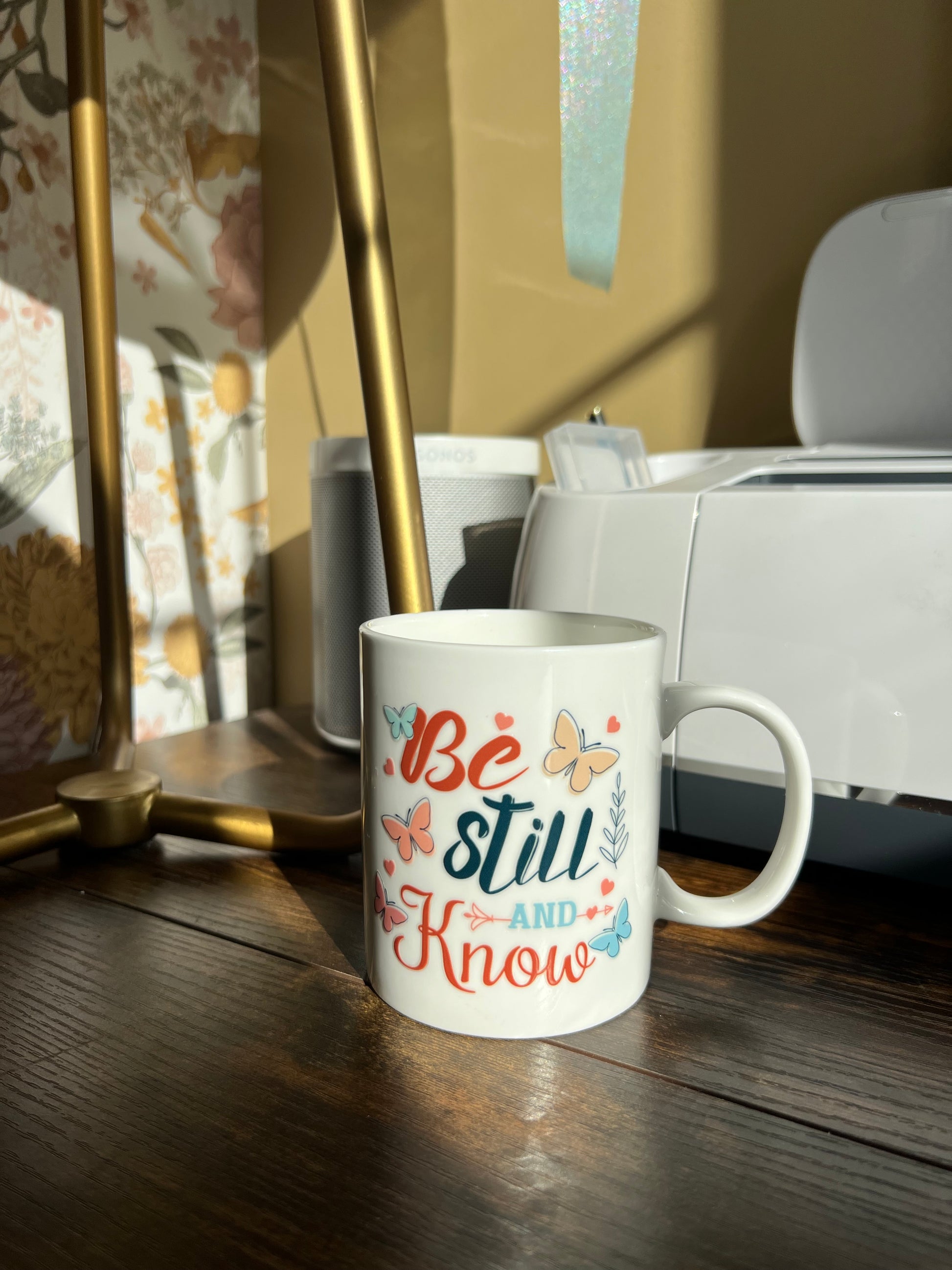 Glassware Inspirational Faith Saying Mug with uplifting quote, featuring the Sons & Daughters brand logo and design.