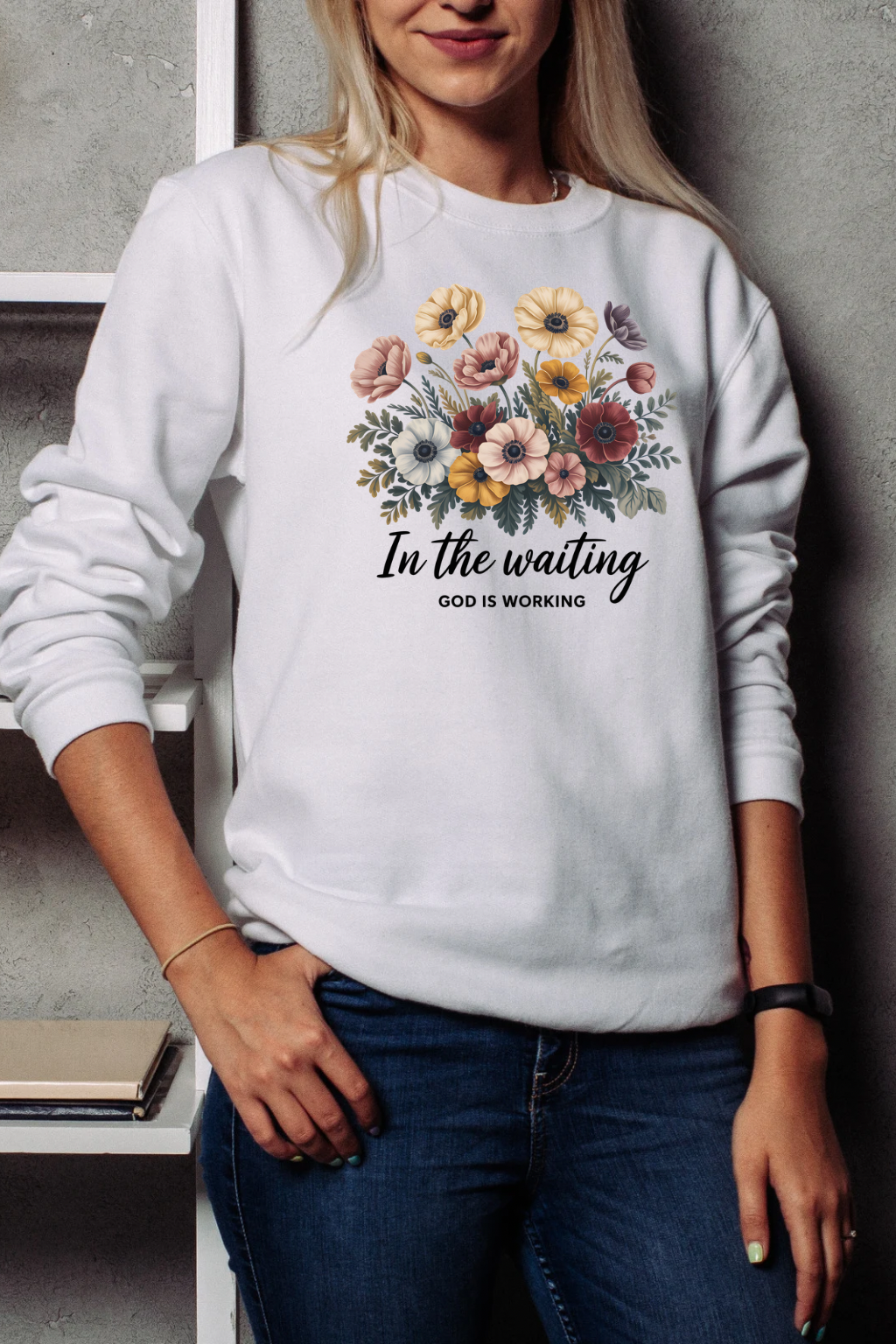 In the Waiting sweatshirt by Sons & Daughters, a stylish casual sweatshirt with a relaxed fit and soft fabric in neutral tones.