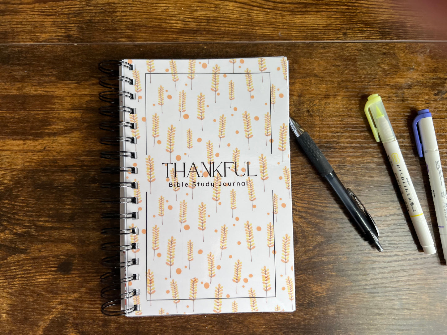 Sons & Daughters thankful Bible study journal spiral edition with lined pages and inspirational cover design for reflection and prayer.