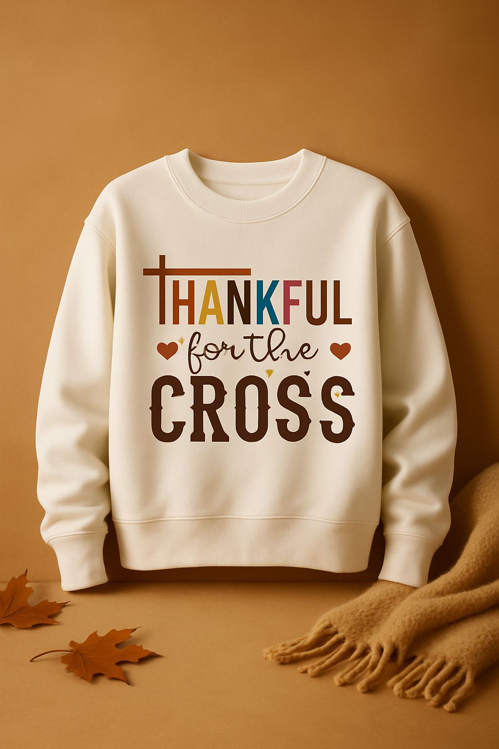 Thankful for the Cross sweatshirt by Sons & Daughters, featuring a comfortable fit with a faith-inspired cross design.