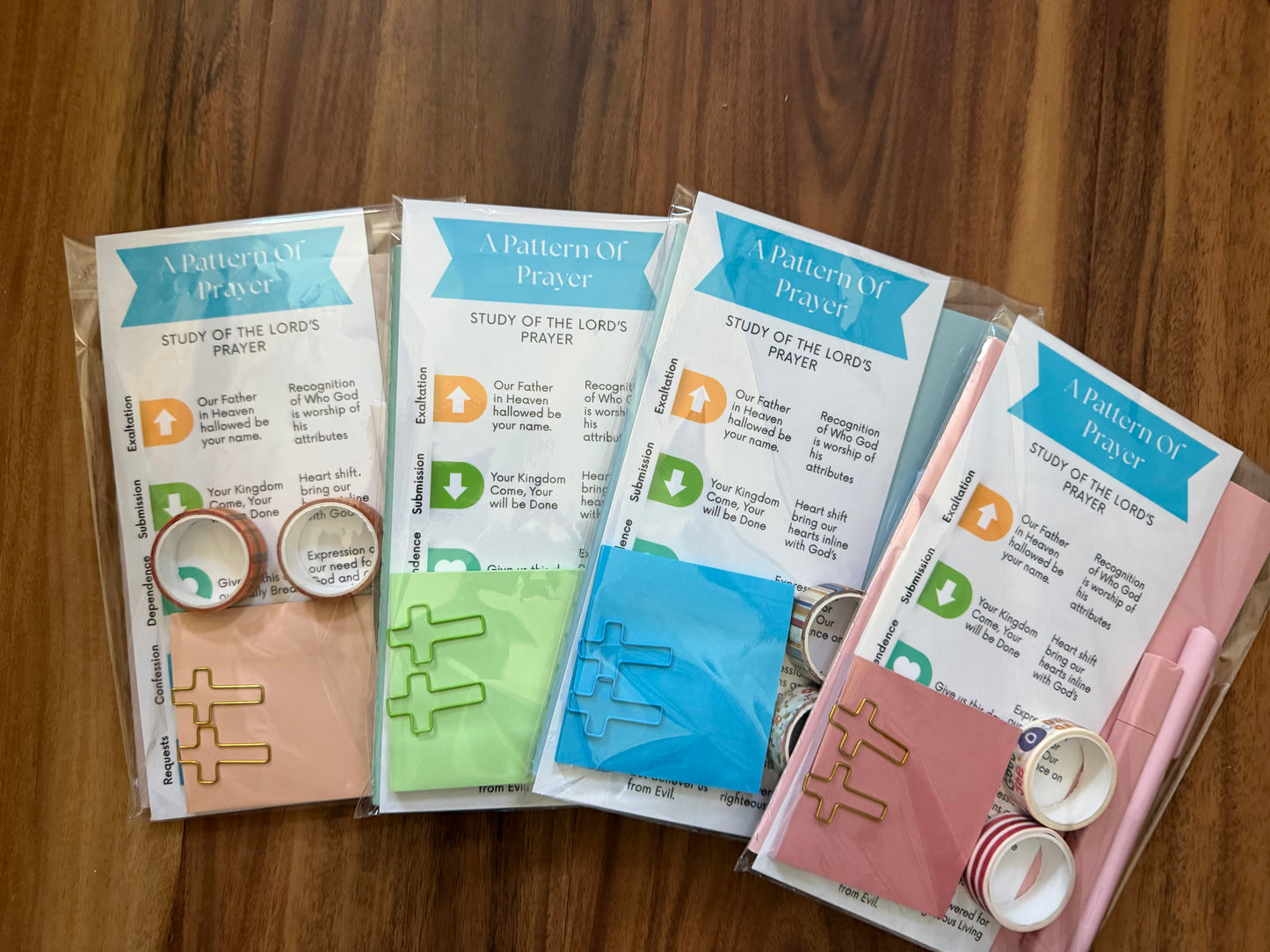 Pattern of Prayer kit by Sons & Daughters featuring a Lord’s Prayer bookmark and journal for spiritual reflection.