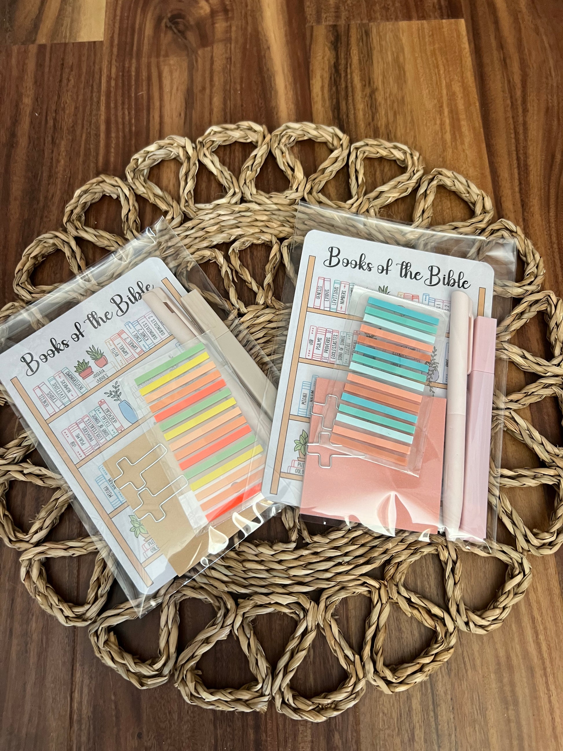 Sons & Daughters Bible study kit with stationery including notebooks, pens, and highlighters for in-depth scripture reading.