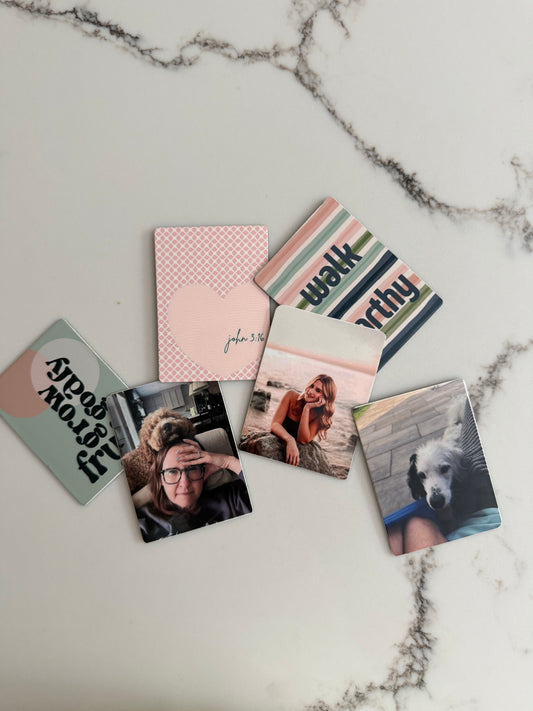 Personalized Sons & Daughters family keepsake magnets for home decor, featuring custom text and decorative design.