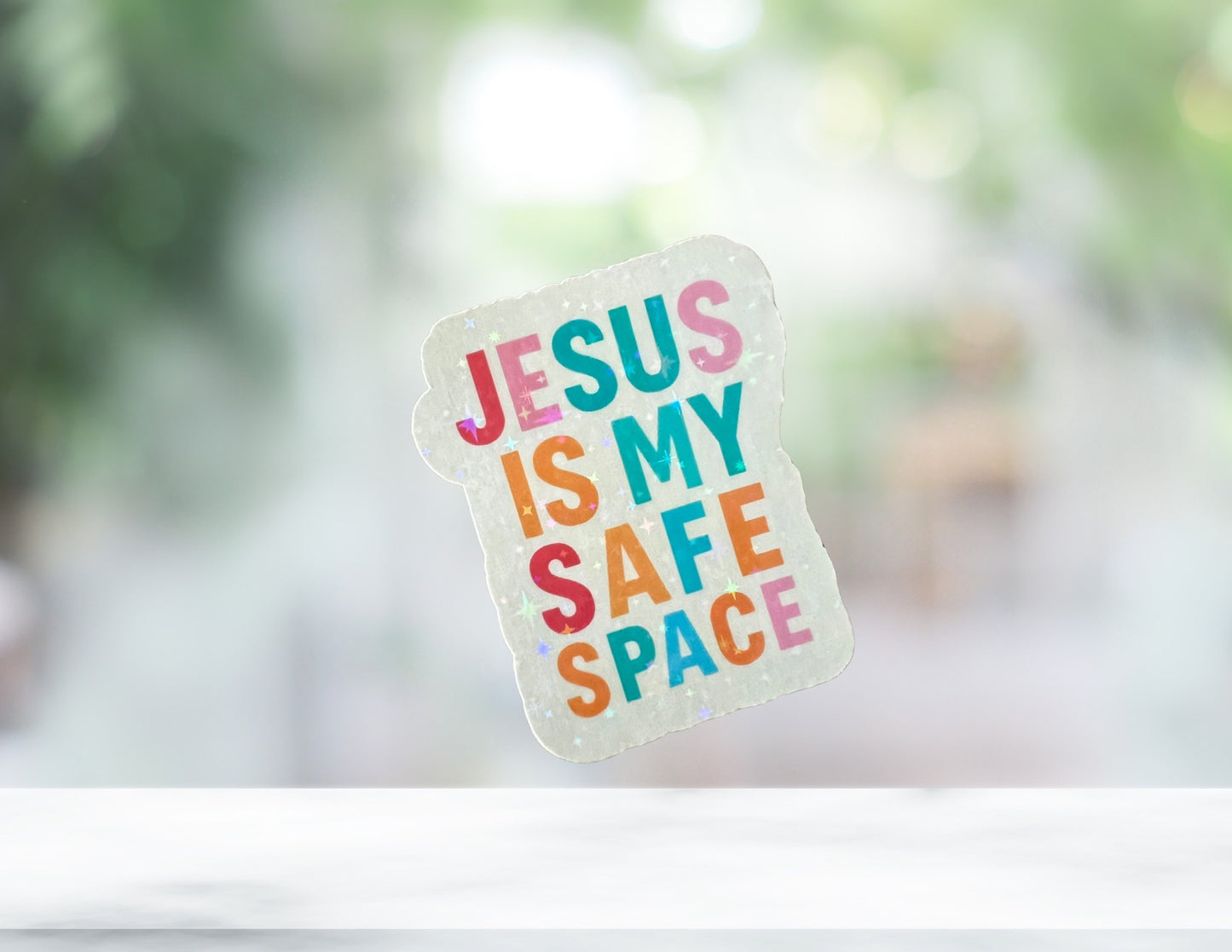 Jesus Is My Safe Place Christian wall art by Sons & Daughters featuring inspirational design on a framed print.