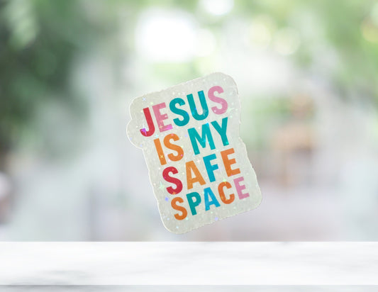 Jesus Is My Safe Place Christian wall art by Sons & Daughters featuring inspirational design on a framed print.