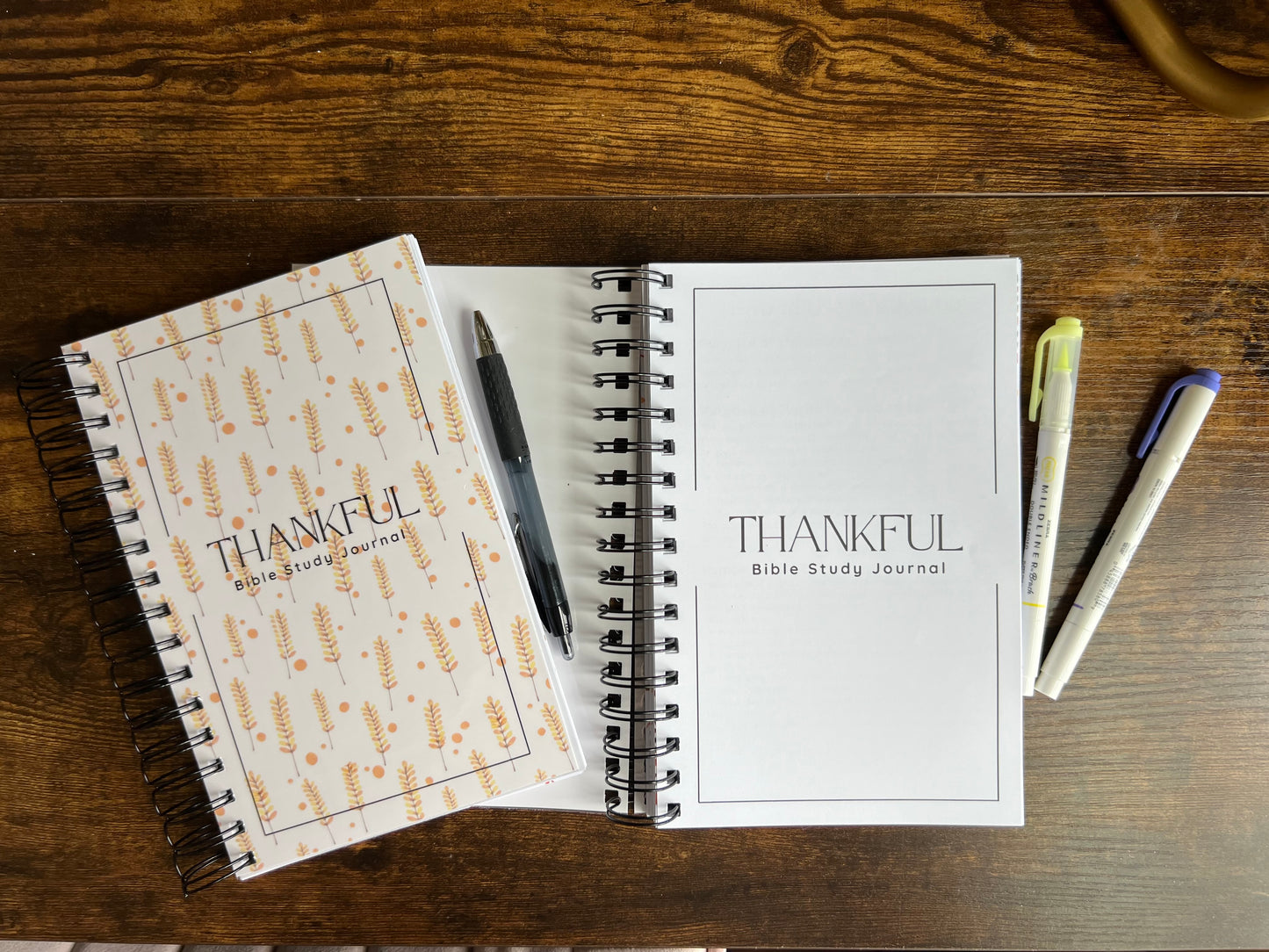 Thankful Bible study journal spiral edition by Sons & Daughters, featuring a cover with inspiring design and space for reflections.