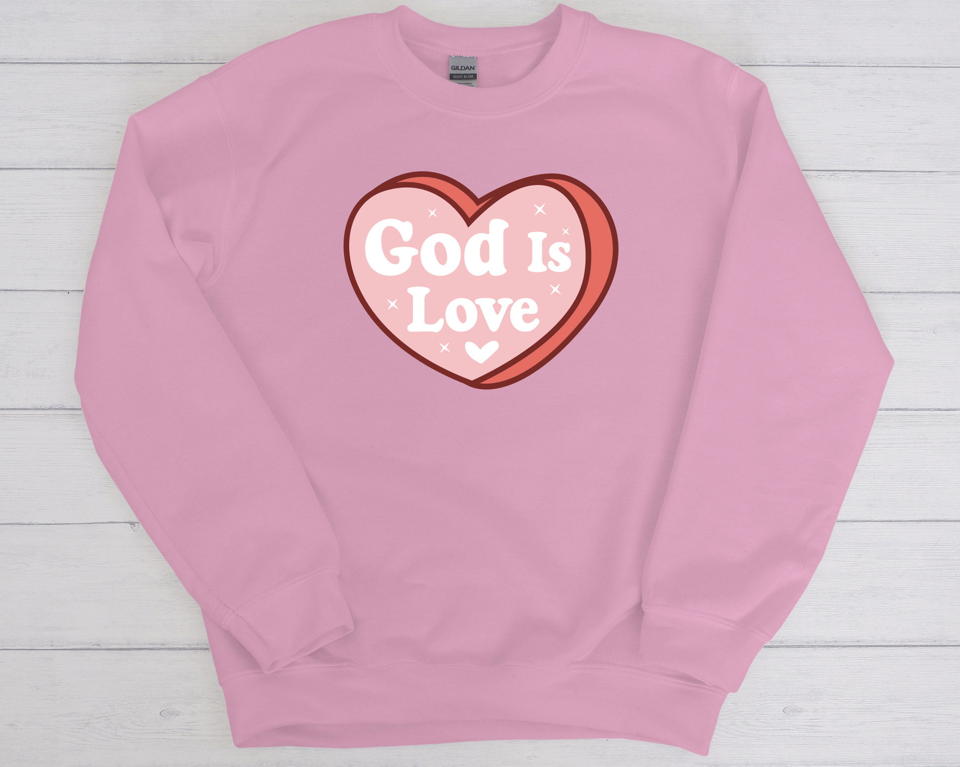 Sons & Daughters God is Love sweatshirt featuring a comfortable fit and a bold printed message on soft fabric.