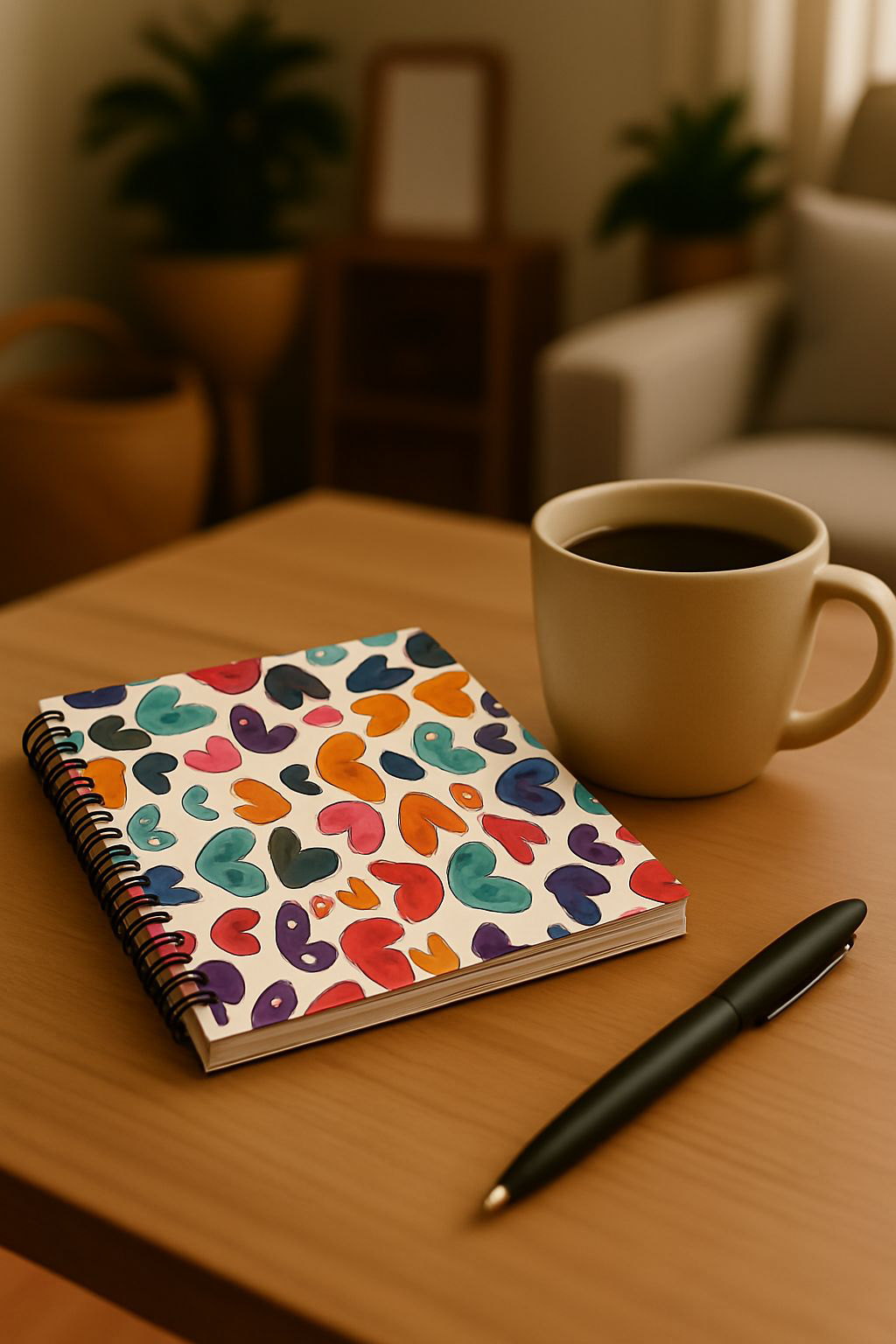 Hearts Devotional Life Journal by Sons & Daughters, featuring a soft cover with heart-themed design and lined pages inside.