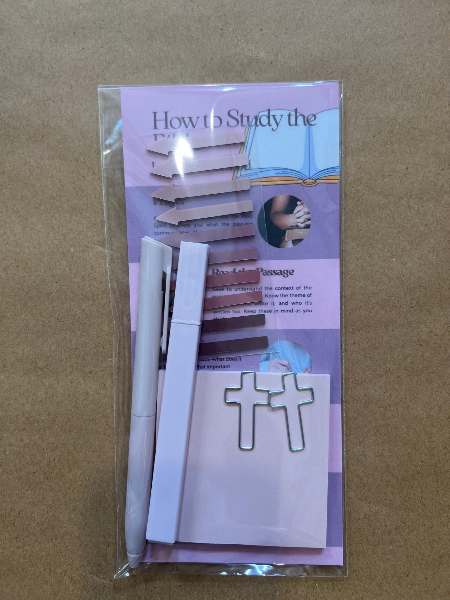 Sons & Daughters inductive Bible study kit with stationary, including notebooks, pens, and study tools for in-depth Bible reading.