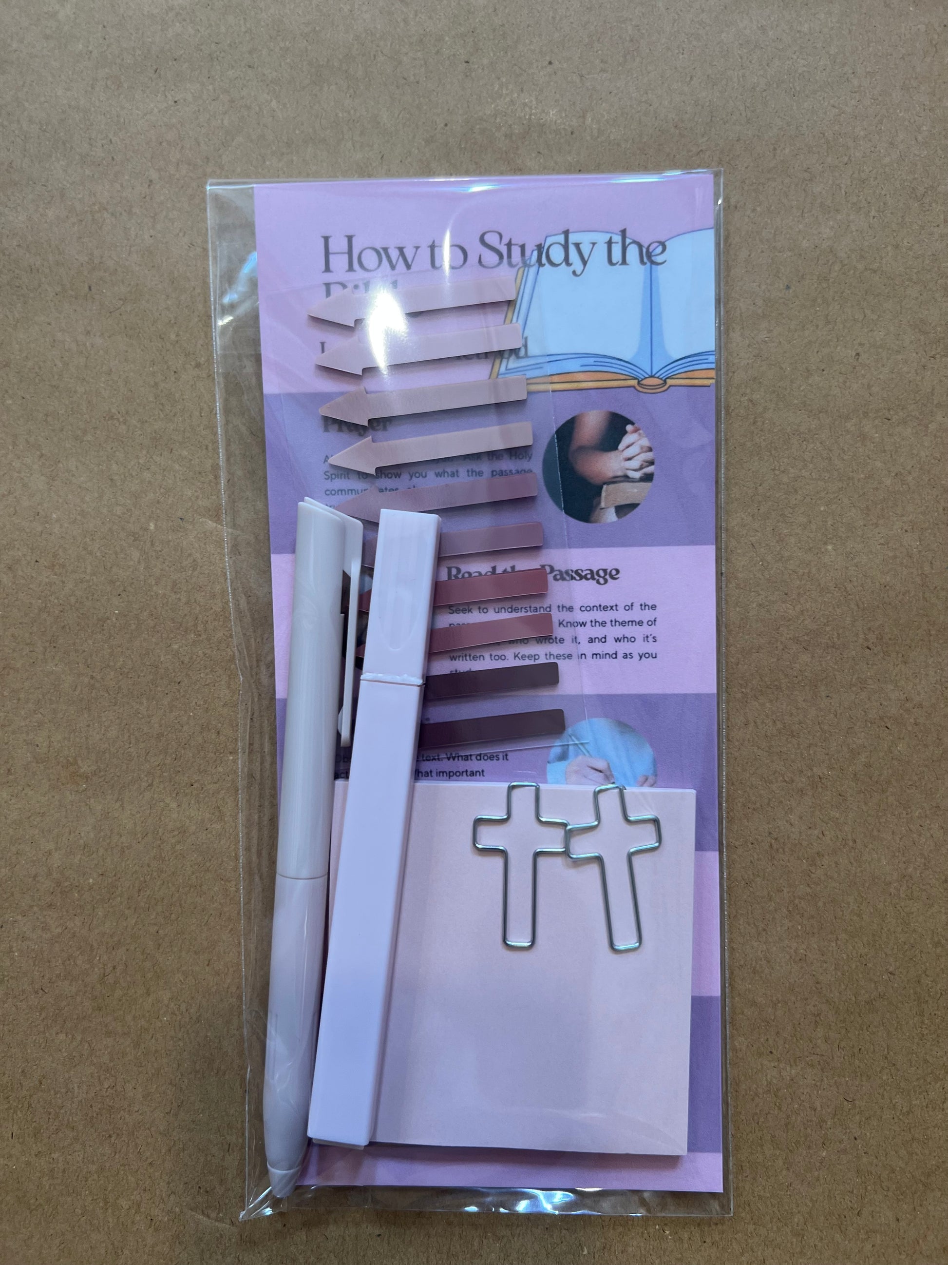 Sons & Daughters inductive Bible study kit with stationary, including notebooks, pens, and study tools for in-depth Bible reading.