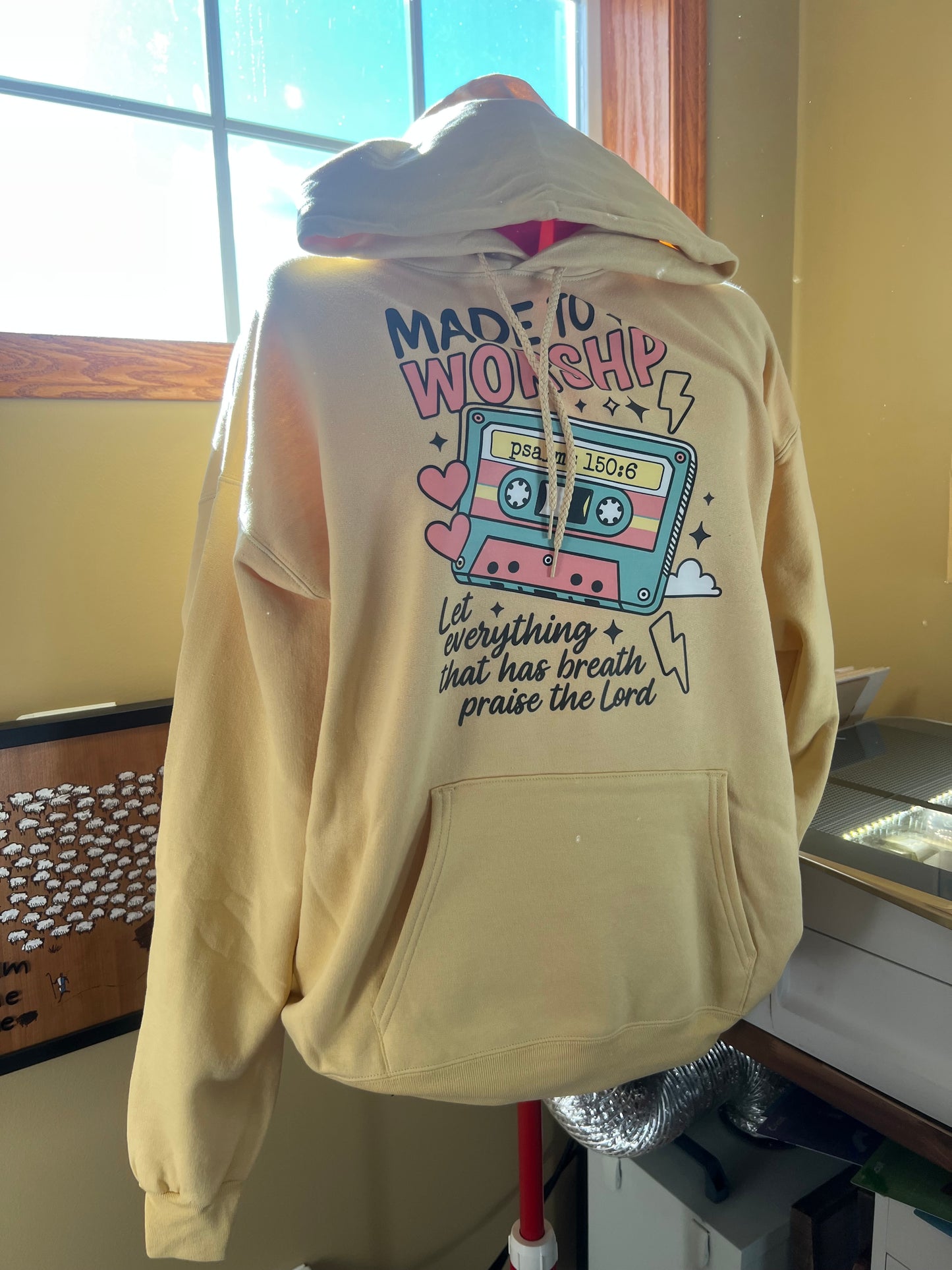 Made to Worship hoodie by Sons & Daughters, featuring a comfortable fit with a printed design on the front.