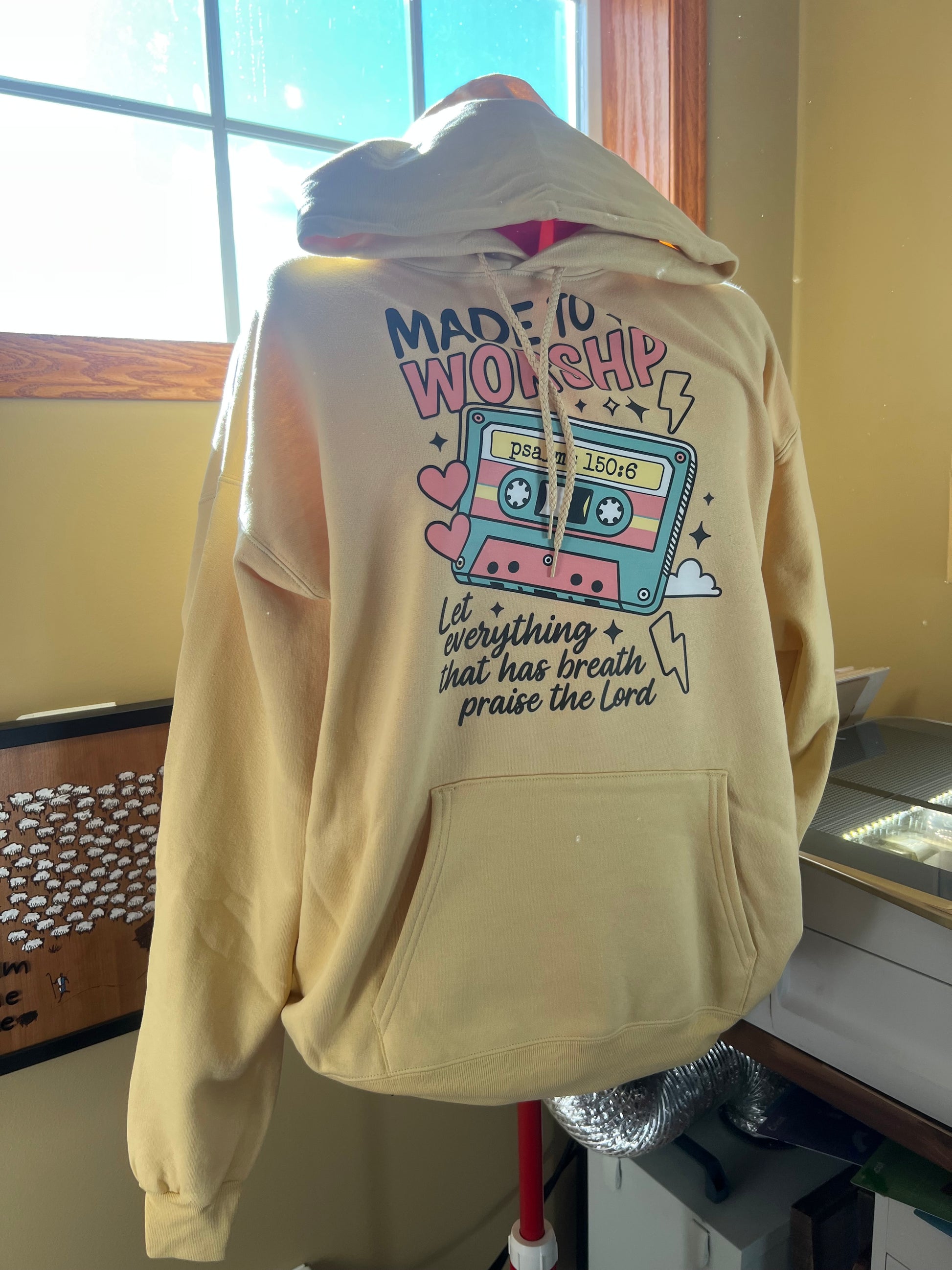 Made to Worship hoodie by Sons & Daughters, featuring a comfortable fit with a printed design on the front.