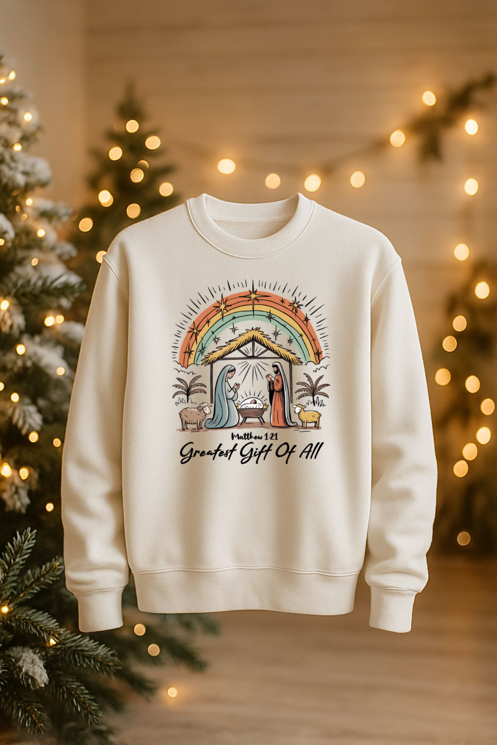 Sons & Daughters sweatshirt with "The best gift of all" text in soft fabric, casual fit, featuring a cozy, stylish design.