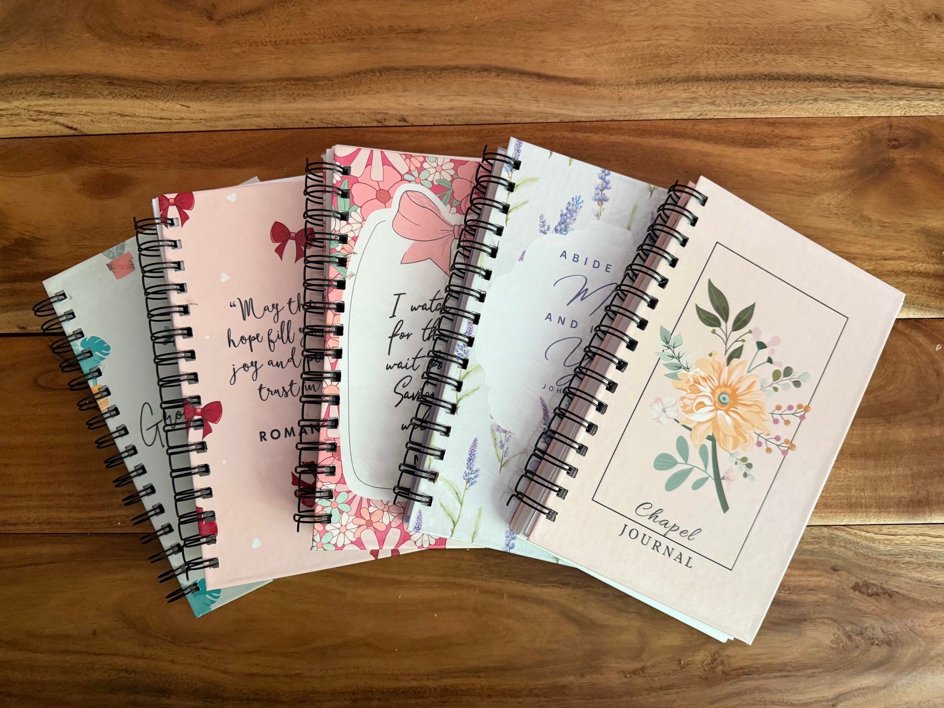 Christian prayer journal by Sons & Daughters featuring space for sermon notes and spiritual reflections.