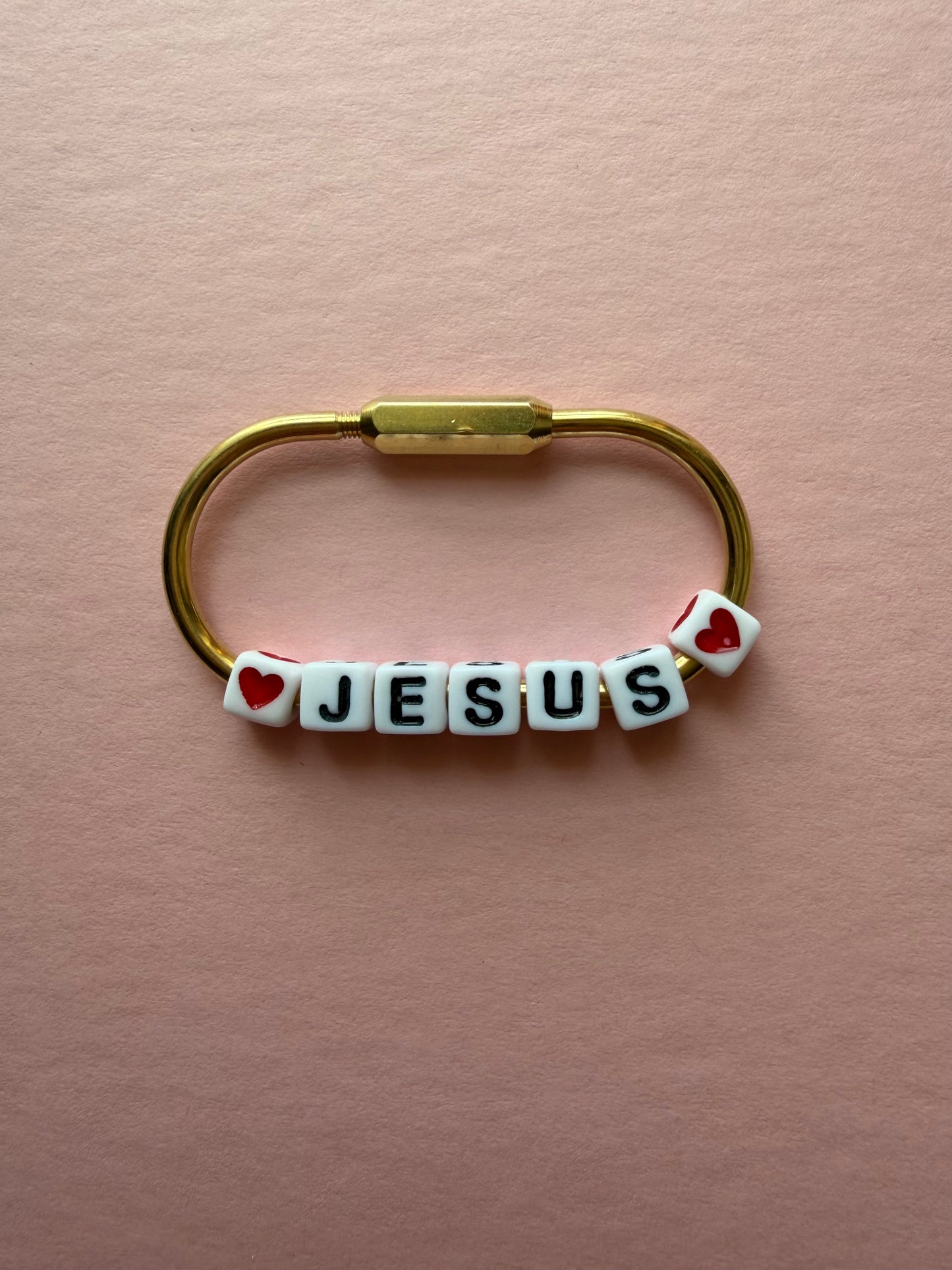 Jesus Carabiner keyring or bag tag