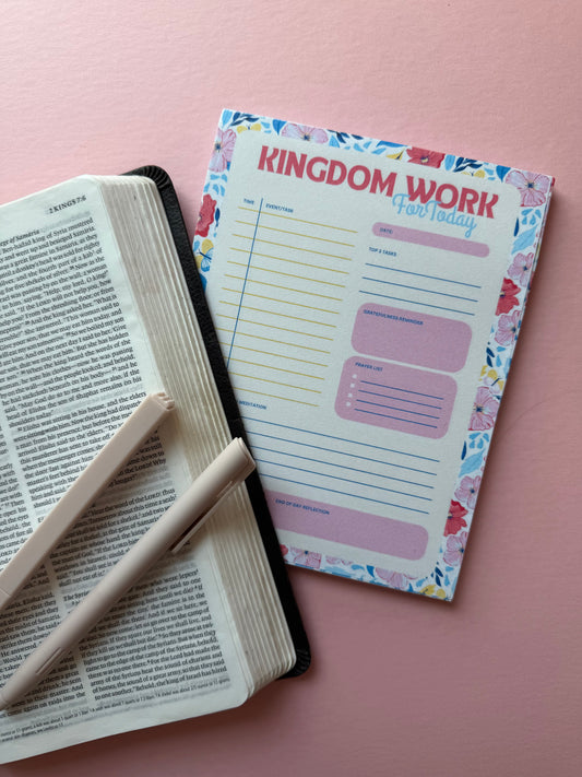 Faith based daily checklist notepad