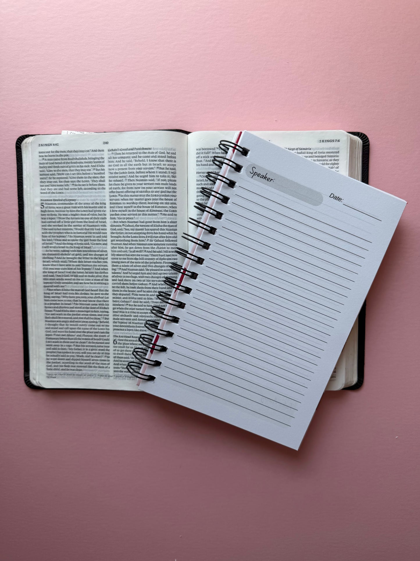 Church journal or sermon notes planner