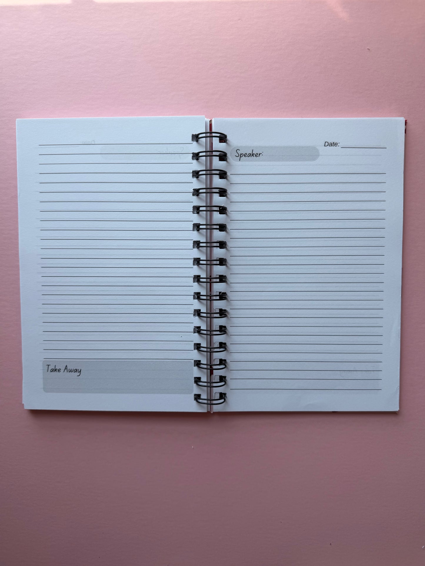 Church journal or sermon notes planner