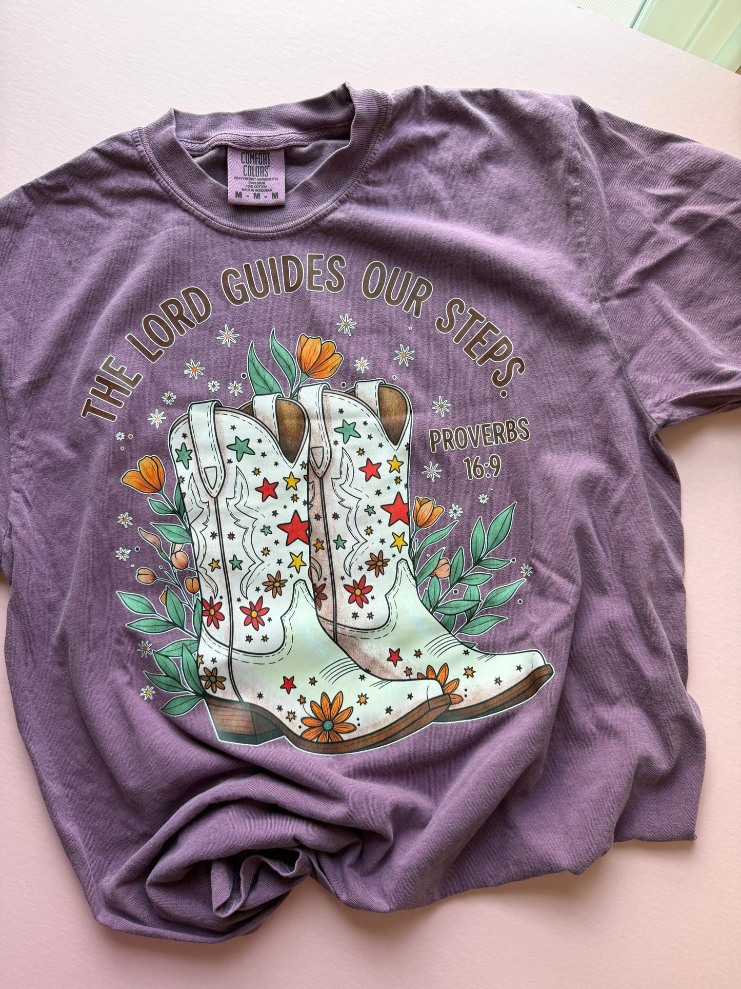 Comfort Colors Cowgirl T-Shirt Proverbs 16:9