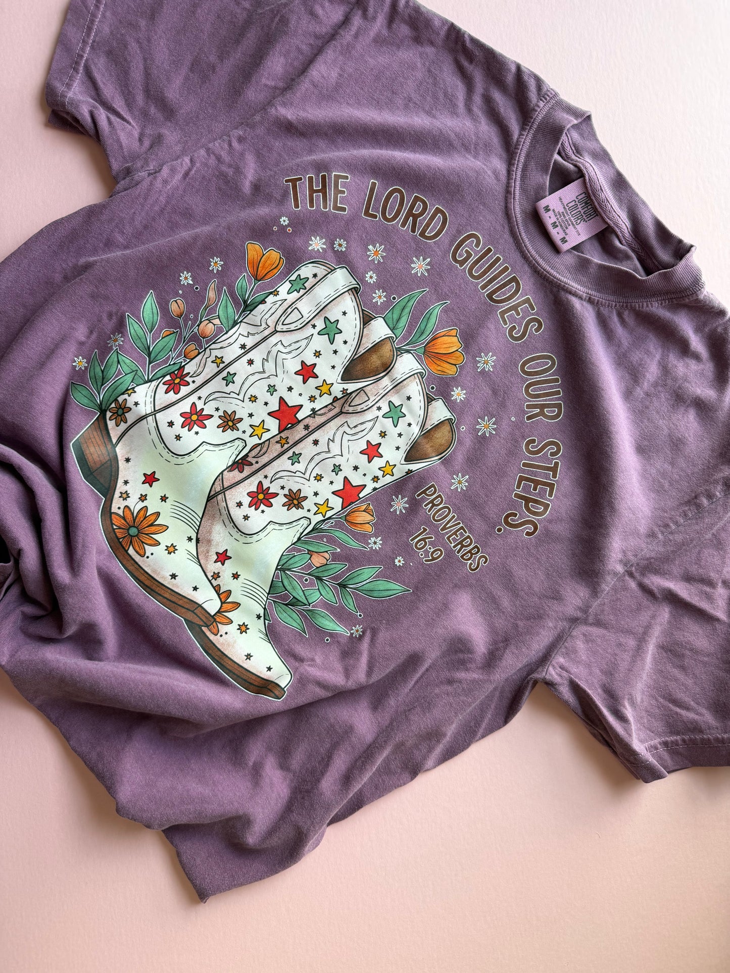 Comfort Colors Cowgirl T-Shirt Proverbs 16:9
