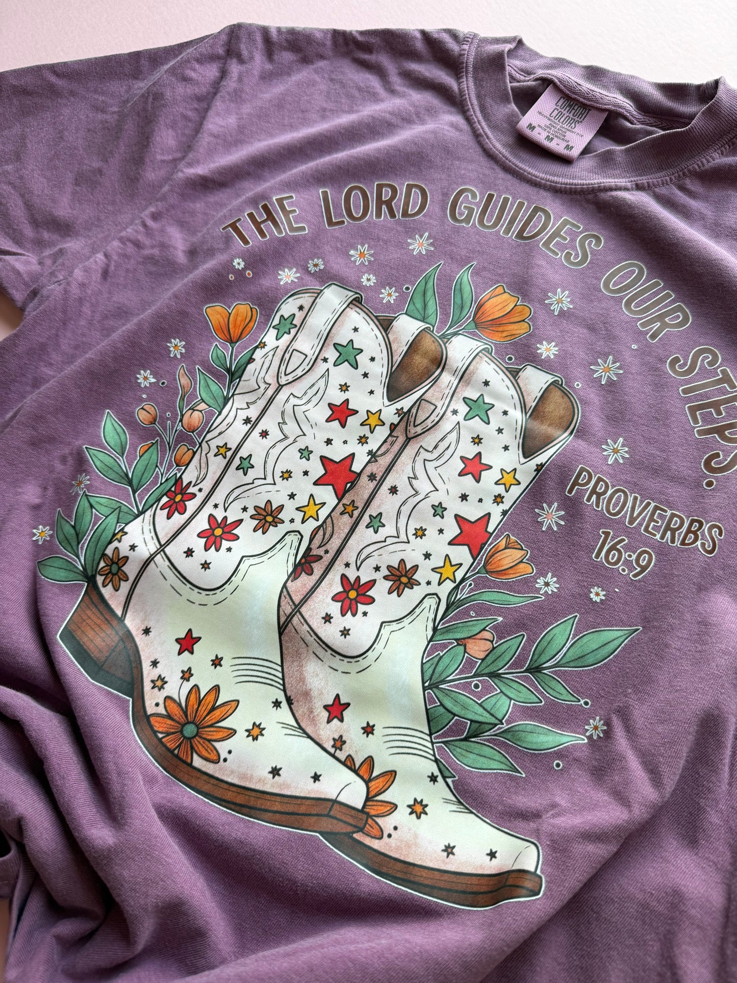 Comfort Colors Cowgirl T-Shirt Proverbs 16:9