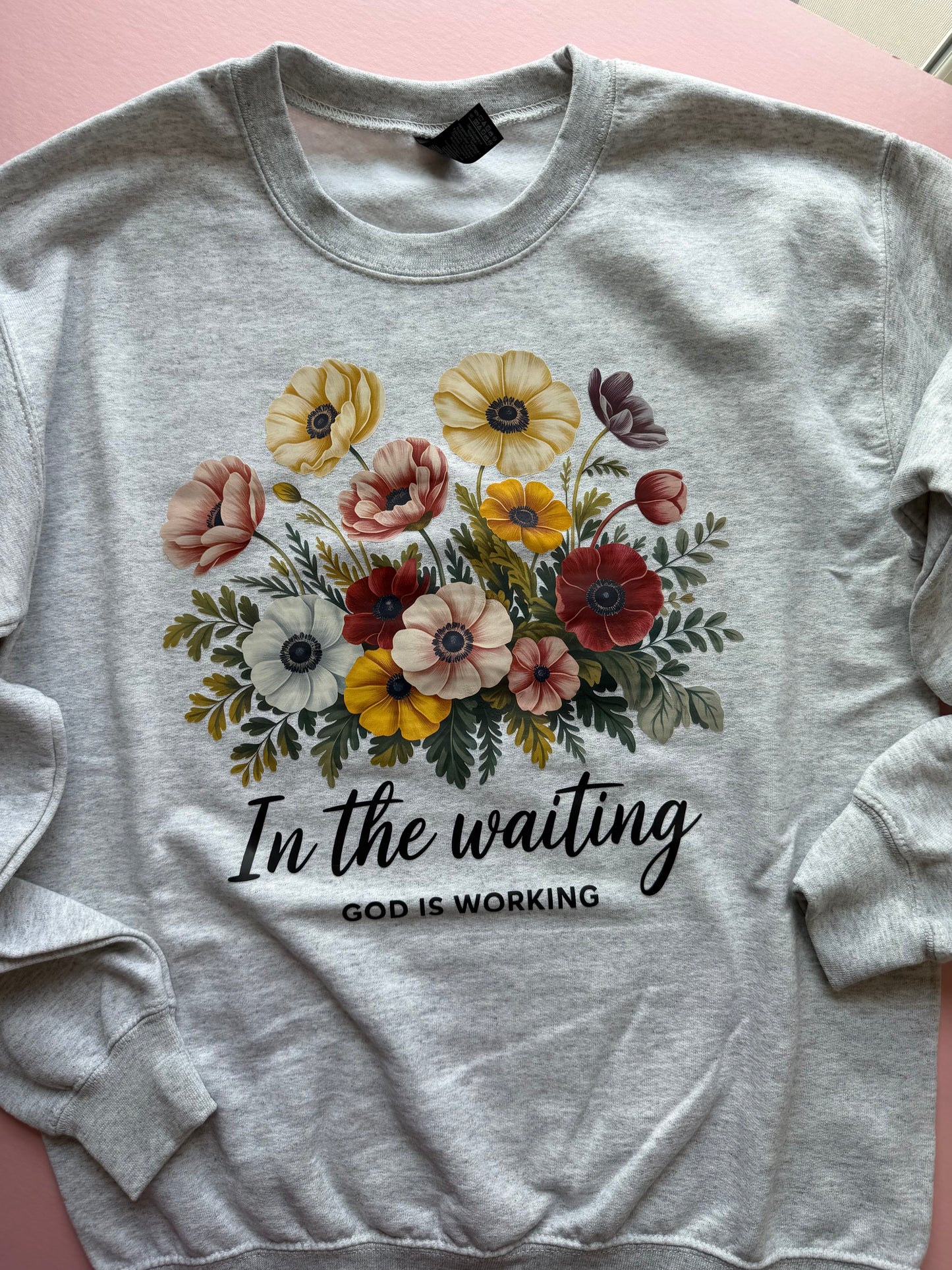 In the Waiting sweatshirt