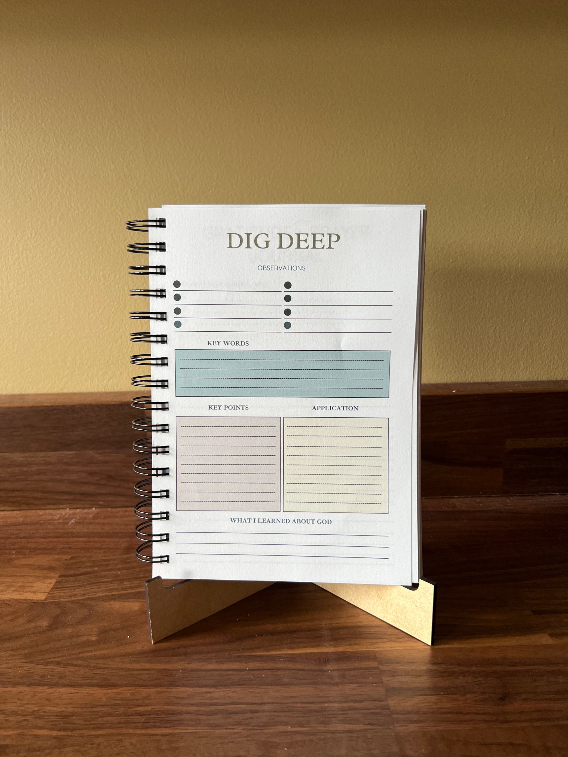 Blue Promises of God Bible Study Journal Spiral Edition by Sons & Daughters, showing the cover with Bible verse and decorative design