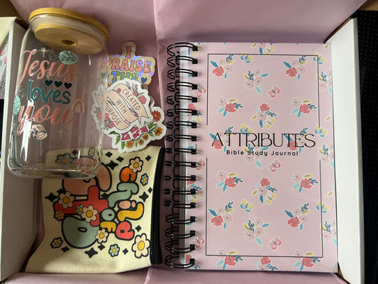 Sons & Daughters study bundle with notebooks, pens, and stationery arranged on a desk for learning and organization.