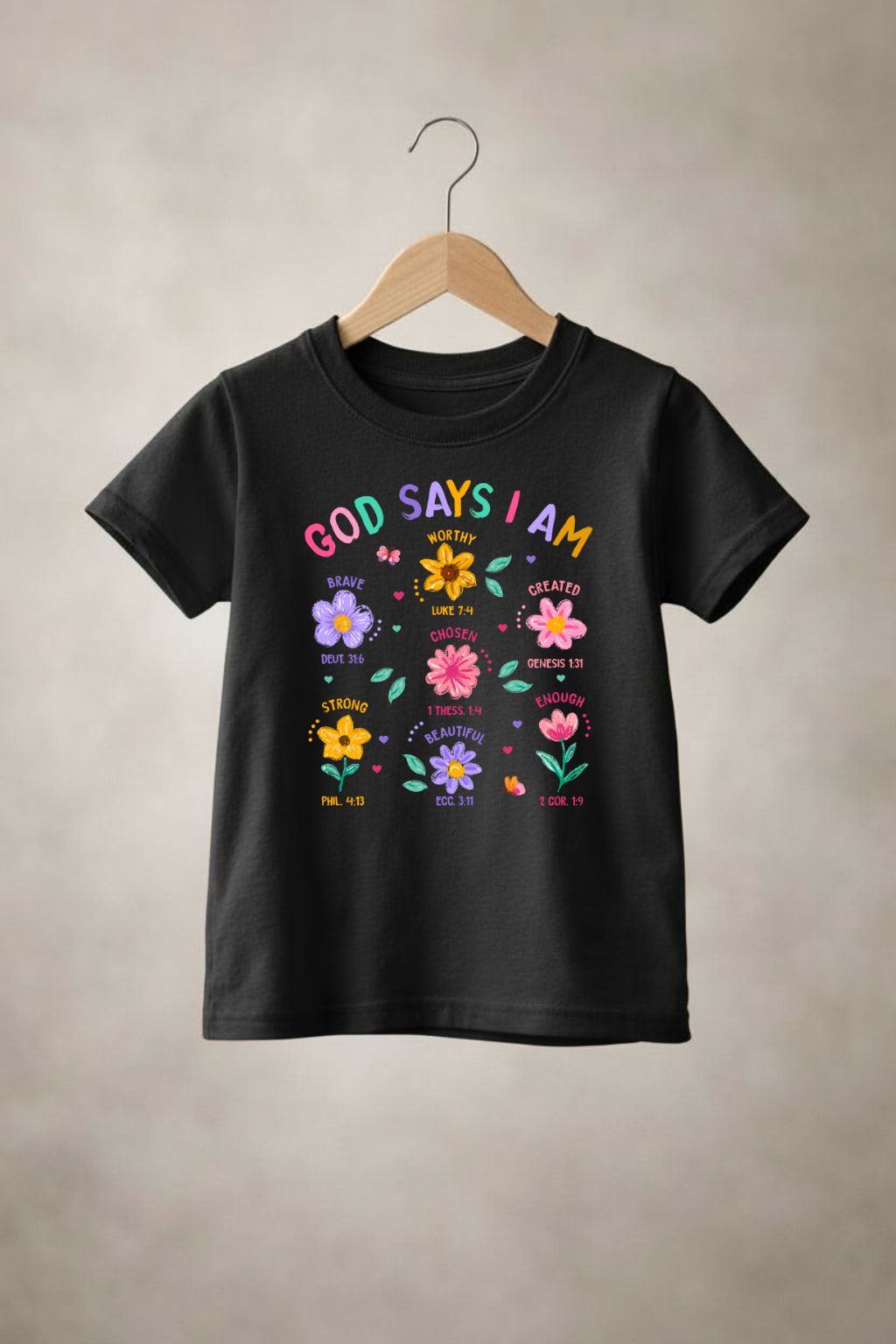 Girls' "God Says" T-shirt by Sons & Daughters featuring a comfortable fit and bold printed design on soft fabric.