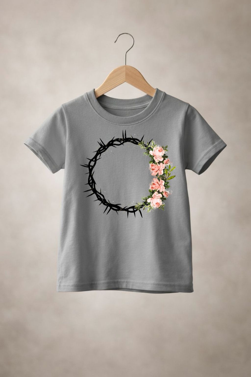 Girls Flowering Crown of Thorns t-shirt by Sons & Daughters featuring a floral crown graphic on soft fabric.