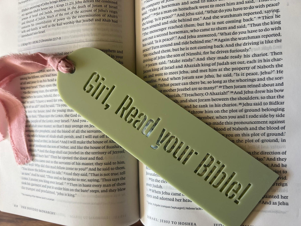 Engraved Acrylic Bookmark, Scripture Bible Verse Gift, Jesus bookmark