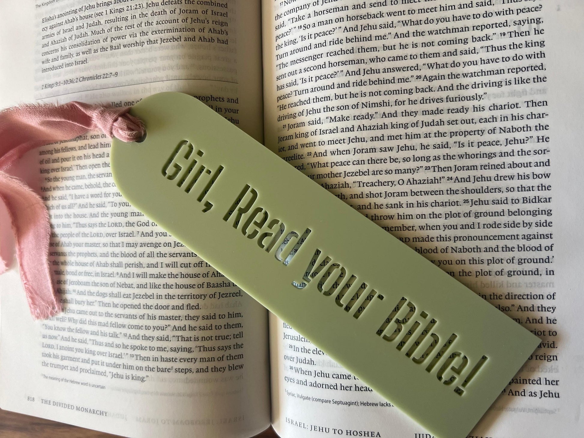 Engraved Acrylic Bookmark, Scripture Bible Verse Gift, Jesus bookmark