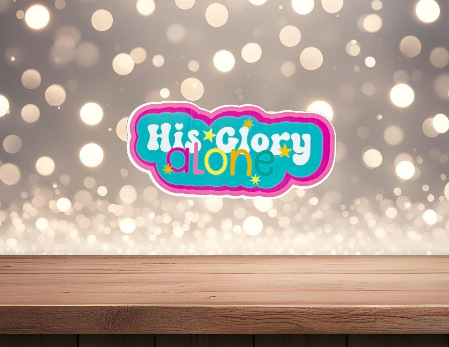 His Glory Alone Sticker – Waterproof Christian Vinyl Decal