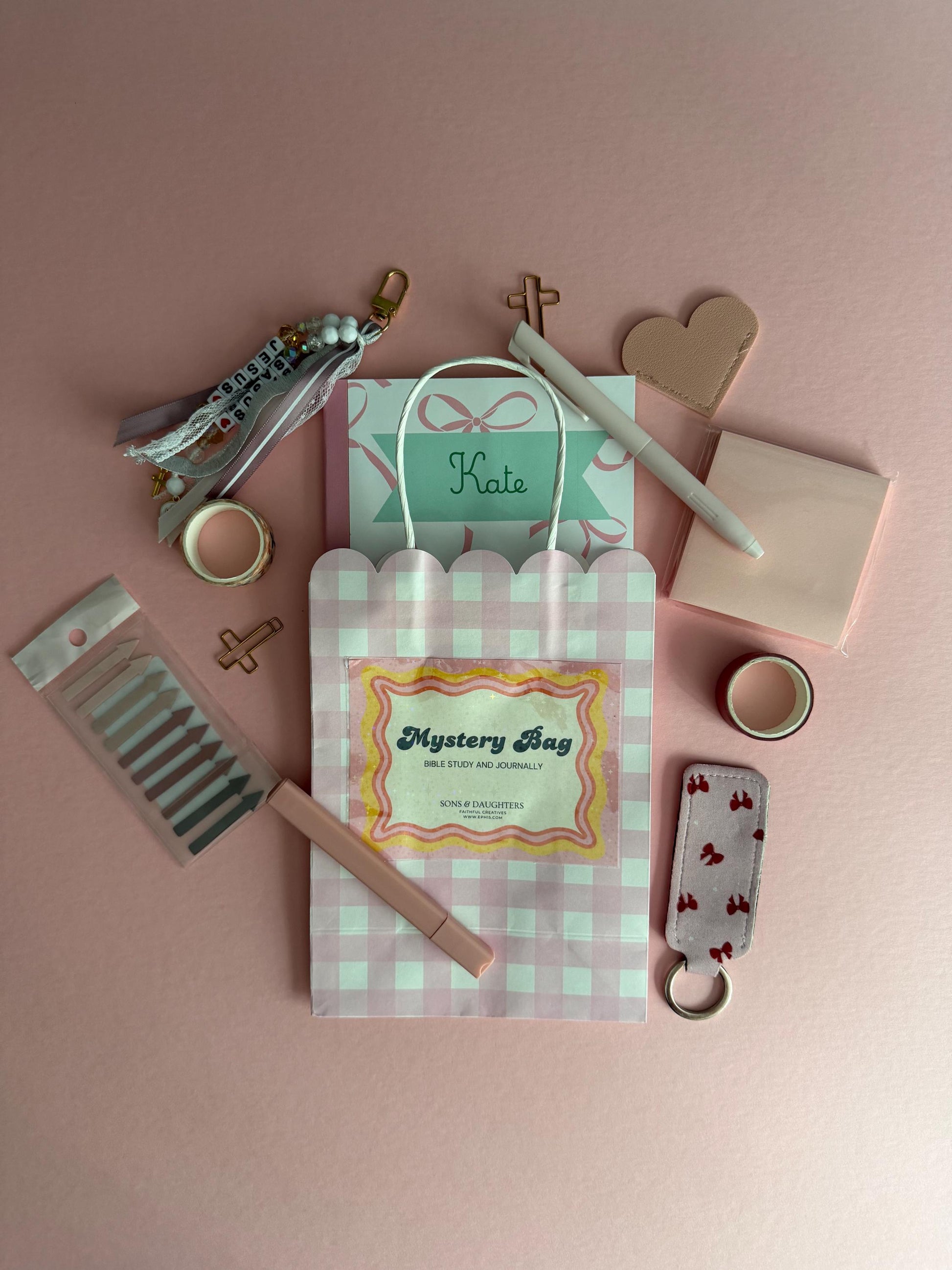 Faith Bookish Bundle | Christian Gift Box | Bible Study Kit | Christian Care Package | Prayer Journal Gift | Faith Mystery Bundle (10 Items)