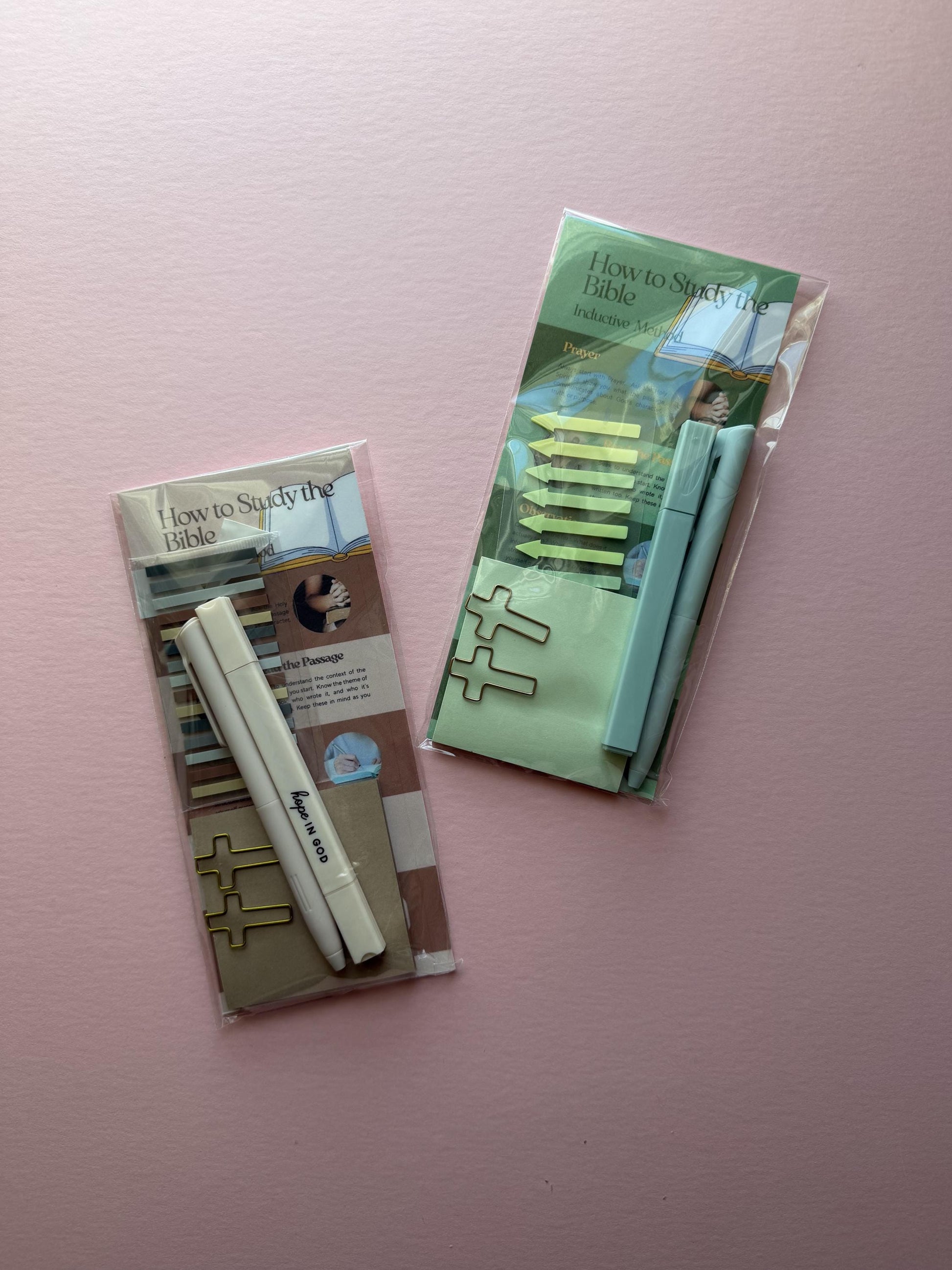 Bible Study Starter Kit | Faith-Based Journaling & Reflection Tools | Bible Study Guide, Highlighters, Bookmarks, Gift for Her