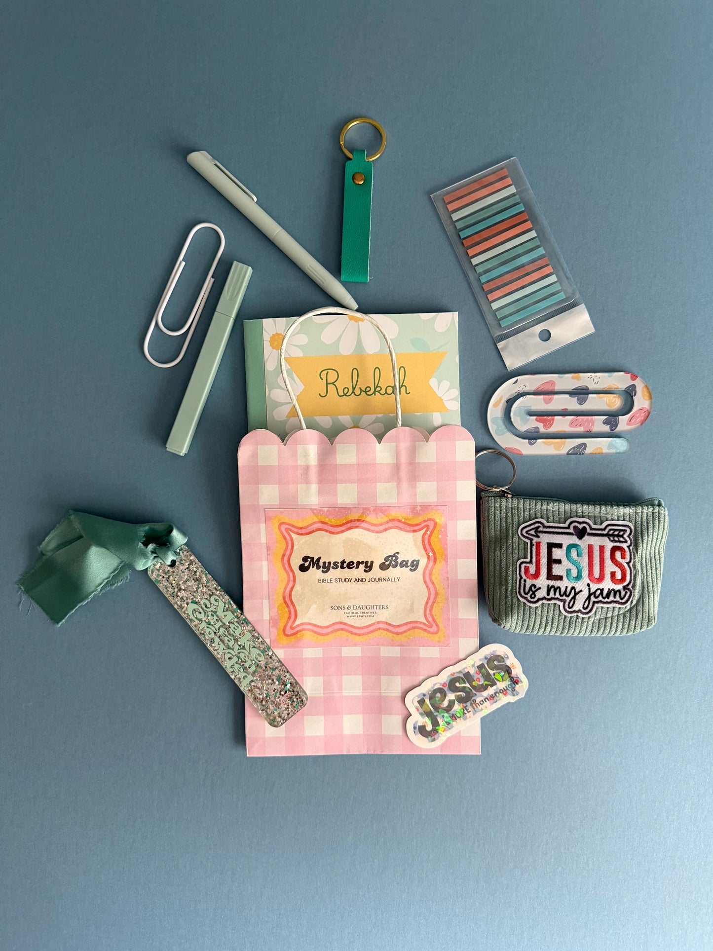 Faith Bookish Bundle | Christian Gift Box | Bible Study Kit | Christian Care Package | Prayer Journal Gift | Faith Mystery Bundle (10 Items)