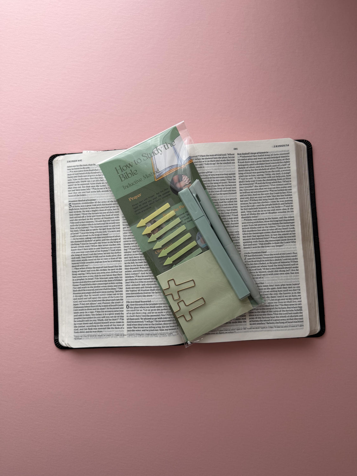 Bible Study Starter Kit | Faith-Based Journaling & Reflection Tools | Bible Study Guide, Highlighters, Bookmarks, Gift for Her