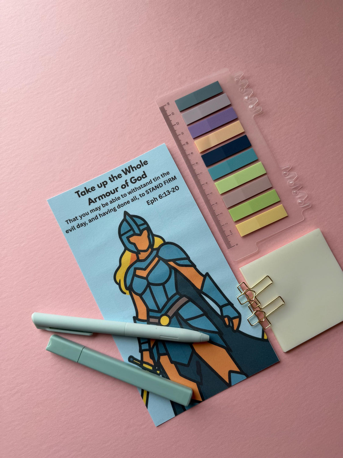 Armor of God Bible Study Kit, Ephesians 6 Christian Gift, Bible Journaling Accessories, Scripture Study Set, Faith Gift for Women