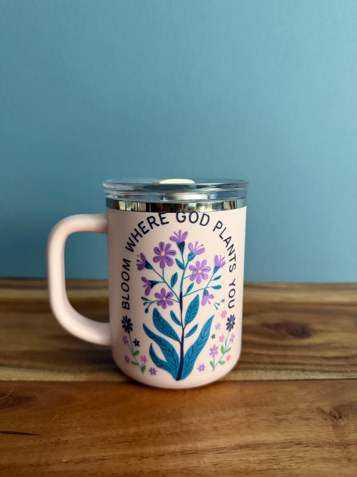 Sons & Daughters insulated mug in a simple library product image setup